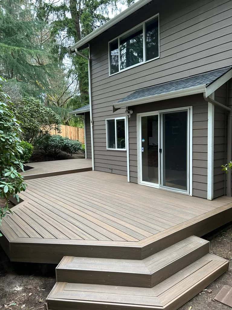 Deck construction after photo in Bellevue, Washington